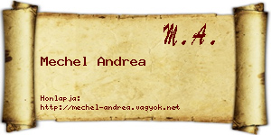 Mechel Andrea névjegykártya
