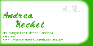 andrea mechel business card